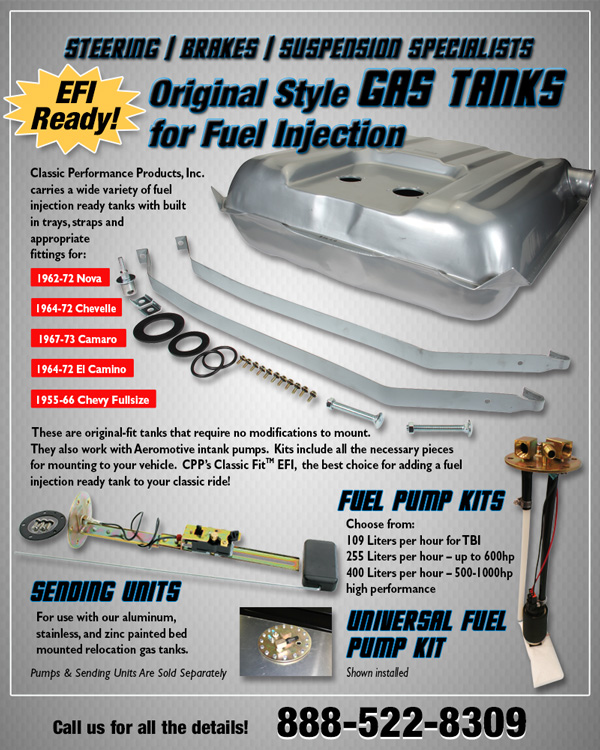Classic Fit EFI Gas Tanks from CP