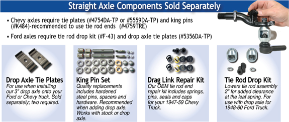 CPP Drop Axles Accessories